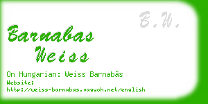 barnabas weiss business card