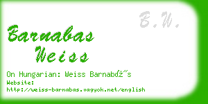 barnabas weiss business card